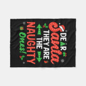 Lieber Weihnachtsmann sie schmutzig Weihnachten We Fleecedecke (Vorderseite (Horizontal))