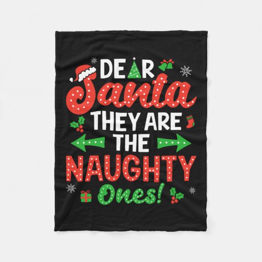 Lieber Weihnachtsmann sie schmutzig Weihnachten We Fleecedecke (Vorderseite)