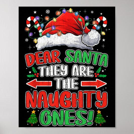 Lieber Weihnachtsmann sie schmutzig Weihnachten We Poster (Vorne)