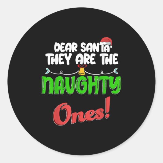 Lieber Weihnachtsmann sie sind das schmucke Shirt Runder Aufkleber (Vorderseite)