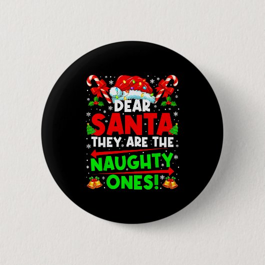 Lieber Weihnachtsmann Sie Sind Der Böse Eine Weihn Button (Vorderseite)