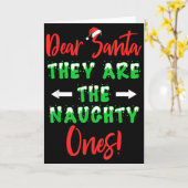 Lieber Weihnachtsmann Sie Sind Die Unartigen Lusti Karte (Gelbe Blume)