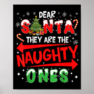Lieber Weihnachtsmann Sie sind die Unartigen Weihn Poster