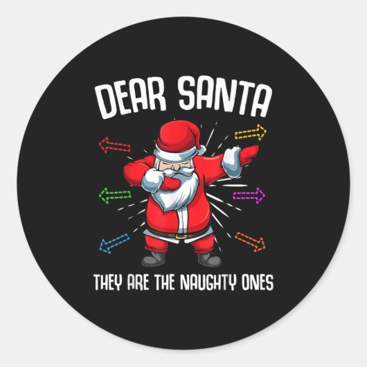 Lieber Weihnachtsmann, sie sind scheußlich wie ein Runder Aufkleber (Vorderseite)