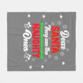 Lieber Weihnachtsmann, sie sind scheußliche Weihna Fleecedecke (Vorderseite (Horizontal))