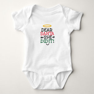 Lieber Weihnachtsmann, sie tut es. Baby Strampler