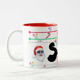 Lieber Weihnachtsmann: Sip & Share the Magic of Ch Zweifarbige Tasse