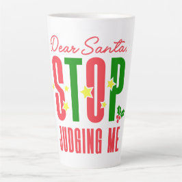 Lieber Weihnachtsmann soll mich beurteilen Milchtasse
