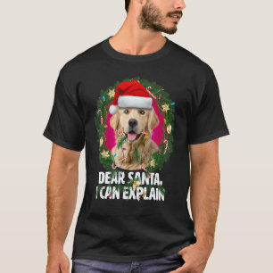 Lieber Weihnachtsmann Süßer Golden Retriever Una T-Shirt