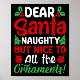 Lieber Weihnachtsmann Unartig Aber Nett Für Alle W Poster