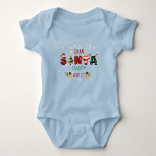 Lieber Weihnachtsmann VATER HAT ES GETAN Klassisch Baby Strampler