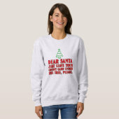 Lieber Weihnachtsmann Verlass Kreditkarte unter dr Sweatshirt (Vorne ganz)
