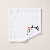 Lieber Weihnachtsmann, warum du urteilst | Spaß We Badhandtuch Set (Waschlappen)