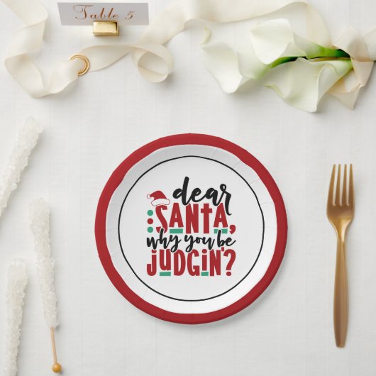 Lieber Weihnachtsmann, warum du urteilst | Spaß We Pappteller (Hochzeit)