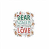 Lieber Weihnachtsmann Was bedeutet Love Ugly Desig Aufkleber (Vorderseite)
