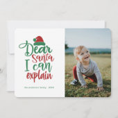 Lieber Weihnachtsmann... Weihnachts-Weihnachtskart Feiertagskarte (Vorderseite)