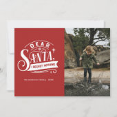 Lieber Weihnachtsmann... Weihnachts-Weihnachtskart Feiertagskarte (Vorderseite)