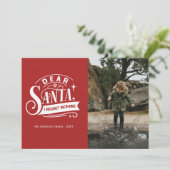 Lieber Weihnachtsmann... Weihnachts-Weihnachtskart Feiertagskarte (Stehend Vorderseite)