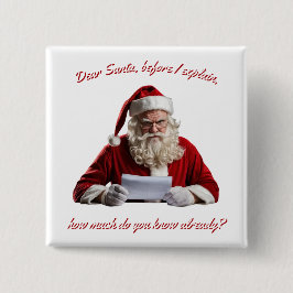 Lieber Weihnachtsmann... Weihnachtsmann, Weihnacht Button