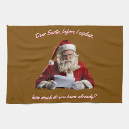 Lieber Weihnachtsmann... Weihnachtsmann, Weihnacht Geschirrtuch