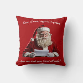 Lieber Weihnachtsmann... Weihnachtsmann, Weihnacht Kissen