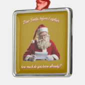 Lieber Weihnachtsmann... Weihnachtsmann, Weihnacht Ornament Aus Metall (Links)