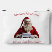 Lieber Weihnachtsmann... Weihnachtsmann, Weihnacht Zubehörtasche (Rückseite)
