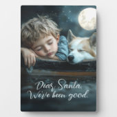 Lieber Weihnachtsmann Wir waren ein gutes Foto mit Fotoplatte (Vorderseite)