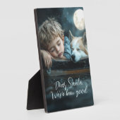 Lieber Weihnachtsmann Wir waren ein gutes Foto mit Fotoplatte (Seite)