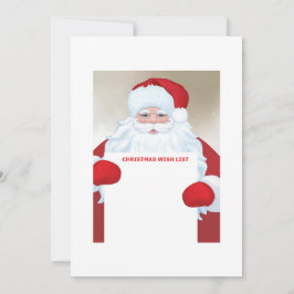 "Lieber Weihnachtsmann, Wunschliste für Kinder" Einladung