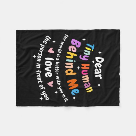 Lieber winzig Mensch hinter mir, lustige Lehrer El Fleecedecke (Vorderseite (Horizontal))