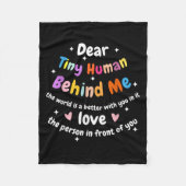 Lieber winzig Mensch hinter mir, lustige Lehrer El Fleecedecke (Vorderseite)