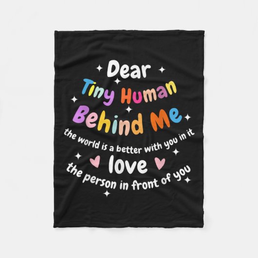 Lieber winzig Mensch hinter mir, lustige Lehrer El Fleecedecke (Vorderseite)