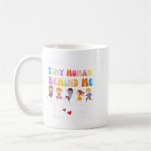 Lieber winzig Mensch hinter mir, lustige Lehrer El Kaffeetasse (Links)