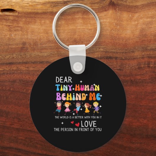 Lieber winzig Mensch hinter mir, lustige Lehrer El Schlüsselanhänger (Vorderseite)