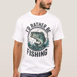 Lieber Würde Ich Angeln Vintage-Bass-Angler-T-Shir T-Shirt