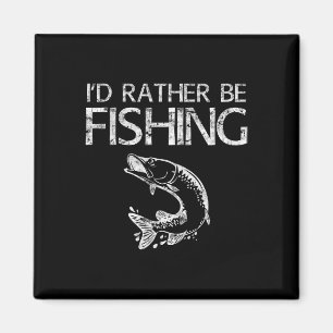 Lieber Würde Ich Fischen Angler-Shirt Magnet
