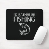 Lieber Würde Ich Fischen Angler-Shirt Mousepad (Mit Mouse)