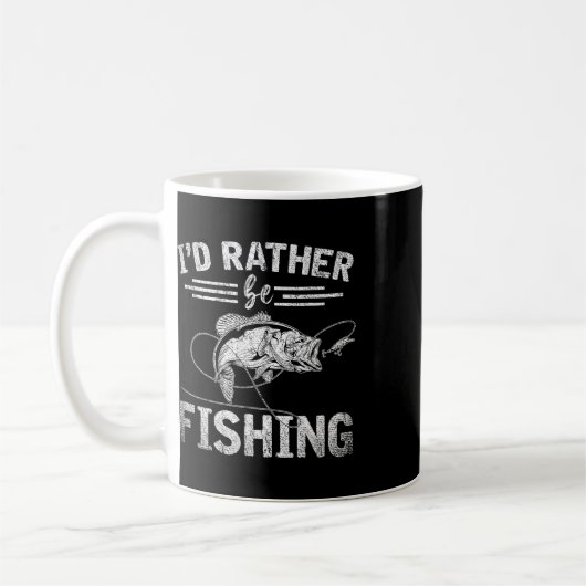Lieber Würde Ich Fischen Lustiges Fischer Geschenk Kaffeetasse (Links)