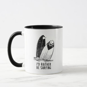 Lieber würde ich surfen - Küsten-Vibes Tasse