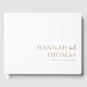 Lieber zusammen! Weiße Hochzeit Gästebuch (Vorderseite)