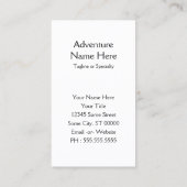 Lieberauch des glücklichen Lagerbewohners Visitenkarte (Rückseite)