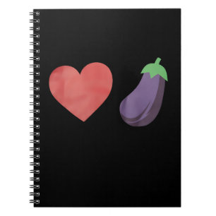Liebes-Aubergine Lustig Schwul LGBTQ Stolz Notizblock