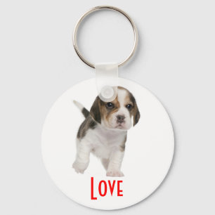 Liebes-Beagle-Welpen-Hund individuell Schlüsselanh Schlüsselanhänger