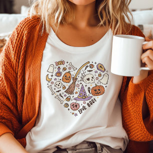 Liebes Boo! Retro Halloween Herz Tri-Blend Shirt