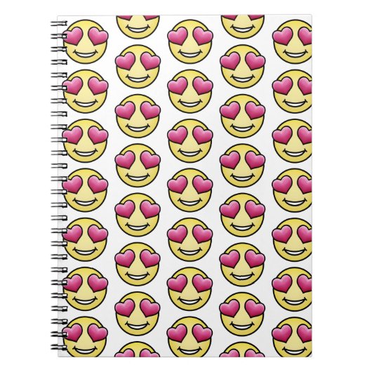 Liebes-Emoji Notizblock (Vorderseite)
