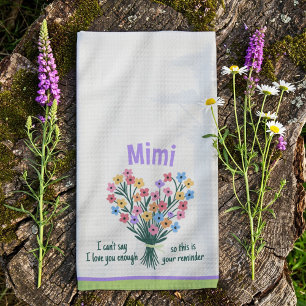 Liebes-Erinnerungsküchentuch - Bouquet (Grün) Geschirrtuch