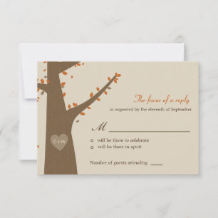 Liebes-Eulen-Hochzeits-RSVP / Antwortkarte RSVP Karte