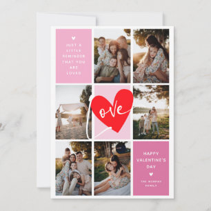 Liebes-Fotogitter Valentinstag Feiertagskarte