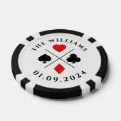 Liebe's Gamble Custom Wedding Black & Red Pokerchips (Einzeln)